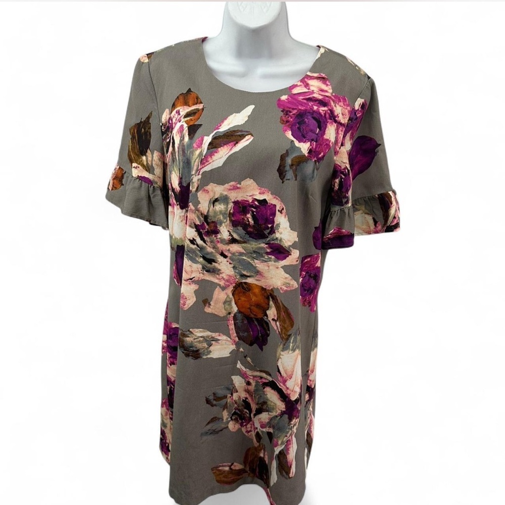 Trina Turk Gray Floral Tunic dress